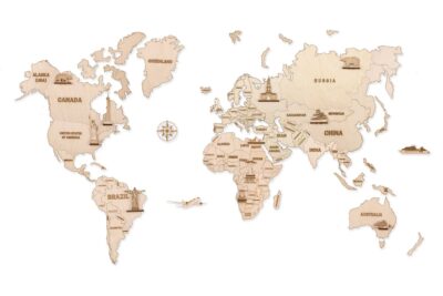 Mapa Świata World Map L Puzzle 3D