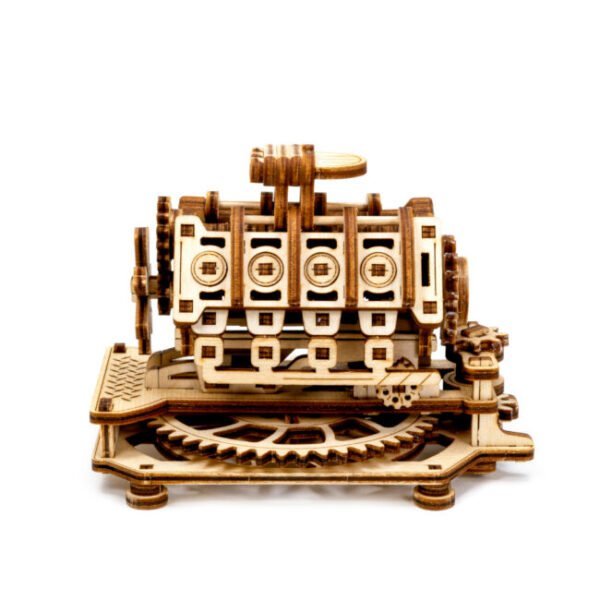 Drewniane puzzle 3D model drewniany do składania bez kleju dla dorosłych Samochód Silnik V8 Engine