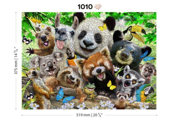 Drewniane puzzle z Figurkami Niedźwiedzi Raj Bear Paradise 1010 XL model drewniany do składania bez kleju