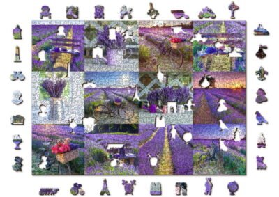 Puzzle z Figurkami Lawendowa Francja Lavender France 1010 (Drewniane Pudełko) XL puzzle 3D