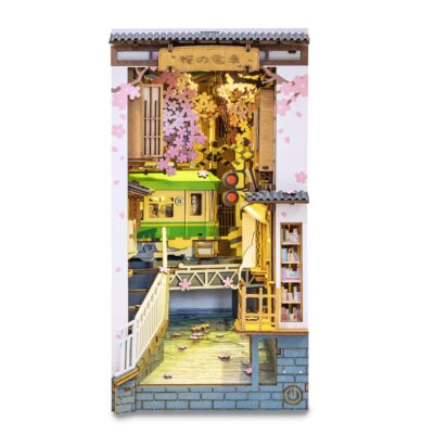Drewniany Domek Miasto Sakura Densya Puzzle 3D