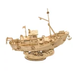 Statek Fishing Ship Rolife Robotime Drewniane Puzzle 3D
