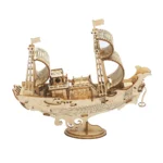 Statek Diplomatic Ship Rolife Robotime Drewniane Puzzle 3D