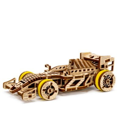 Drewniane puzzle 3D model drewniany do składania bez kleju dla dorosłych Samochód Bolid