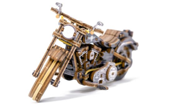 Drewniane puzzle 3D model drewniany do składania bez kleju dla dorosłych samochód Motocykl Cruiser - Limited Edition