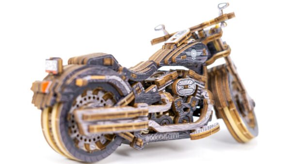 Drewniane puzzle 3D model drewniany do składania bez kleju dla dorosłych samochód Motocykl Cruiser - Limited Edition