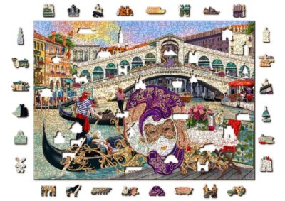 Puzzle z Figurkami Karnawał w Wenecji Venice Carnival 1010 (Drewniane Pudełko) XL puzzle 3D