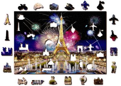 Puzzle Paris by Night Paryż Nocą 505 (Drewniane Pudełko) L puzzle 3D