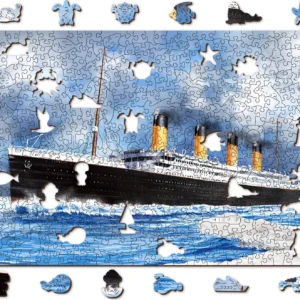 Puzzle z Figurkami Statek Titanic 505 el. L Wooden.City