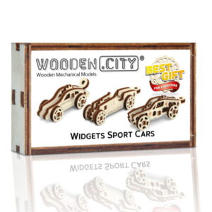 Zestaw Samochodów Widgets Sport Cars Wooden.City Drewniane Puzzle 3D