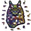 Puzzle z Figurkami Tęczowy Kot Rainbow Wild Cat 274 L puzzle 3D