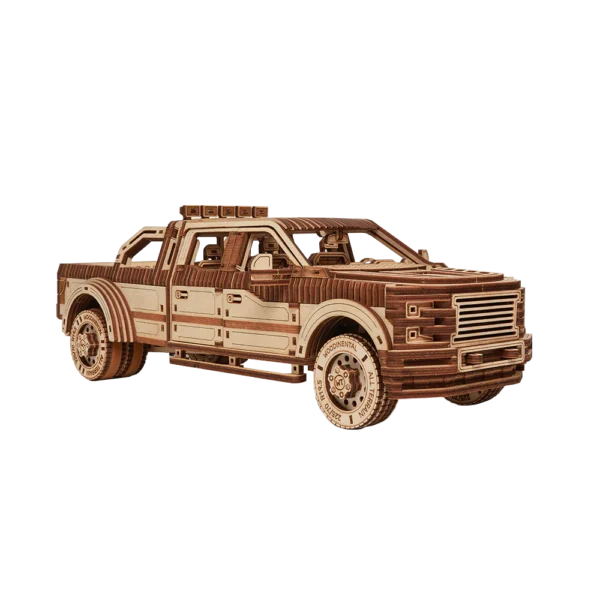 Drewniany model model do skladania puzzle 3D full-size pickup truck 1