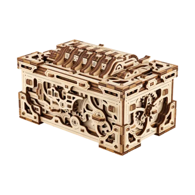 Drewniany model model do skladania puzzle 3D szyfr Enigmy Enigma Chest skrzynia Enigmy 1