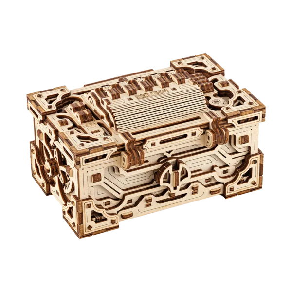 Drewniany model model do skladania puzzle 3D szyfr Enigmy Enigma Chest skrzynia Enigmy 3