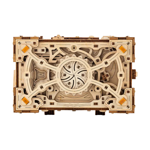 Drewniany model model do skladania puzzle 3D szyfr Enigmy Enigma Chest skrzynia Enigmy 5