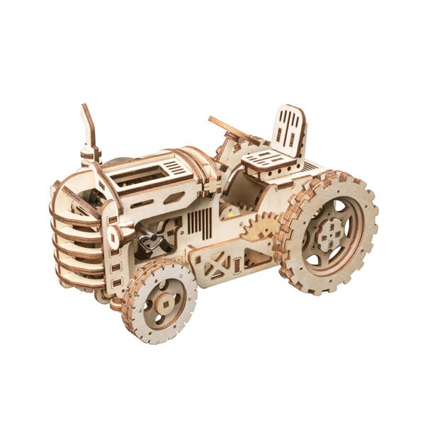 Drewniany model model do skladania puzzle 3D traktor 1