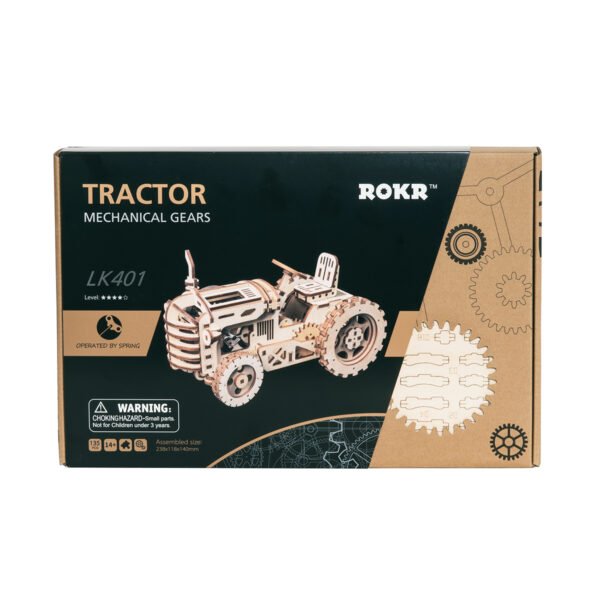 Drewniany model model do skladania puzzle 3D traktor 6