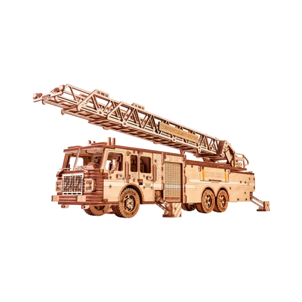 Drewniany model model do skladania puzzle 3D Wóz Strażacki Rescue Firetruck 2