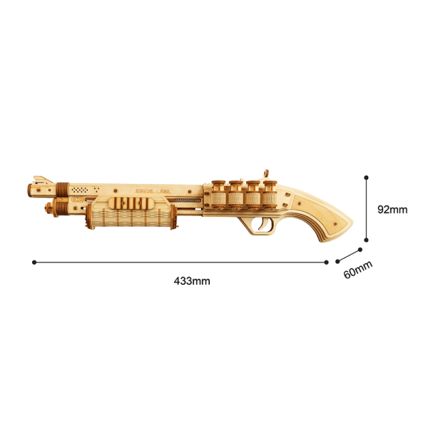 Drewniany model do skladania puzzle 3D Terminator M870 9