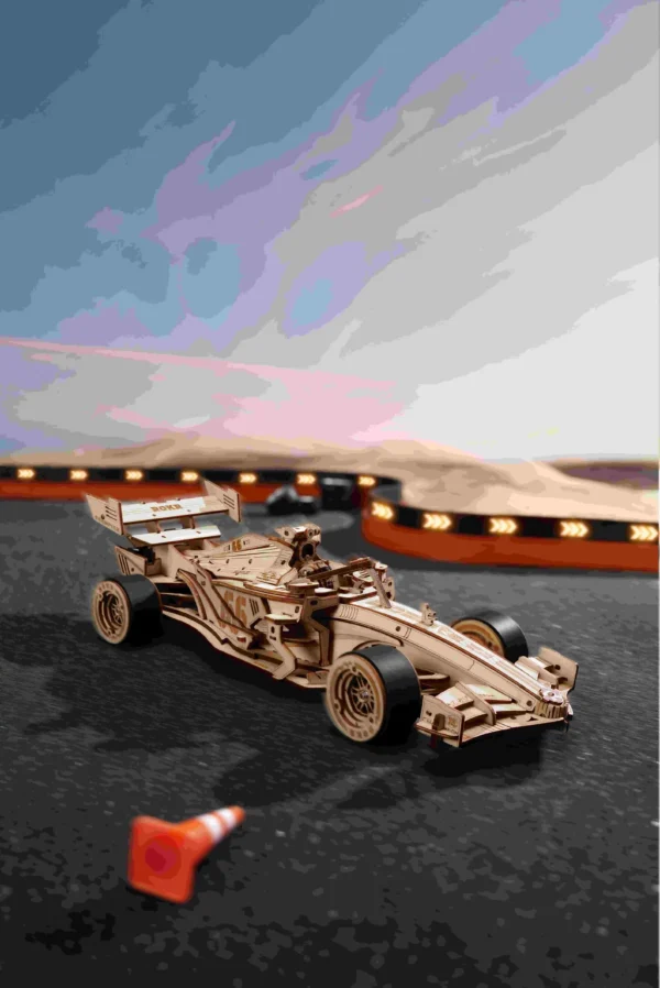 Formuła-1-Racing-Car-ROKR-Drewniane-Puzzle-3D-3