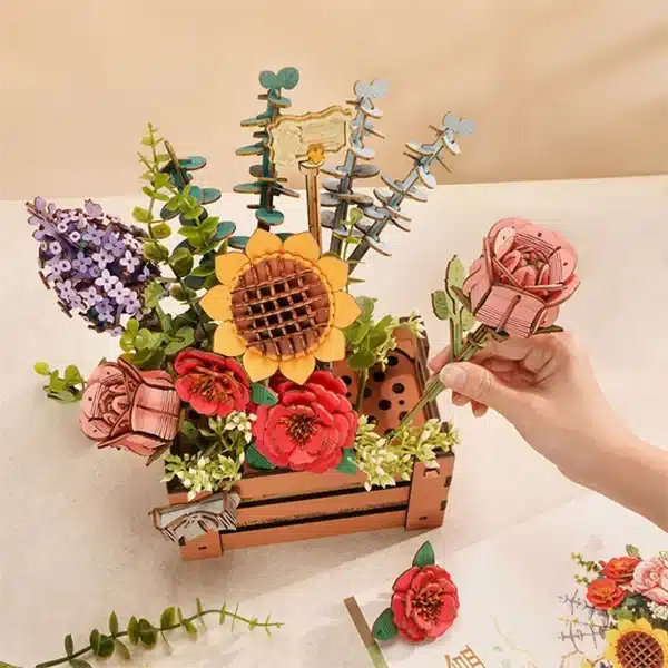Wooden Bloom Box-Robotime-Drewniane-Puzzle-3D-3